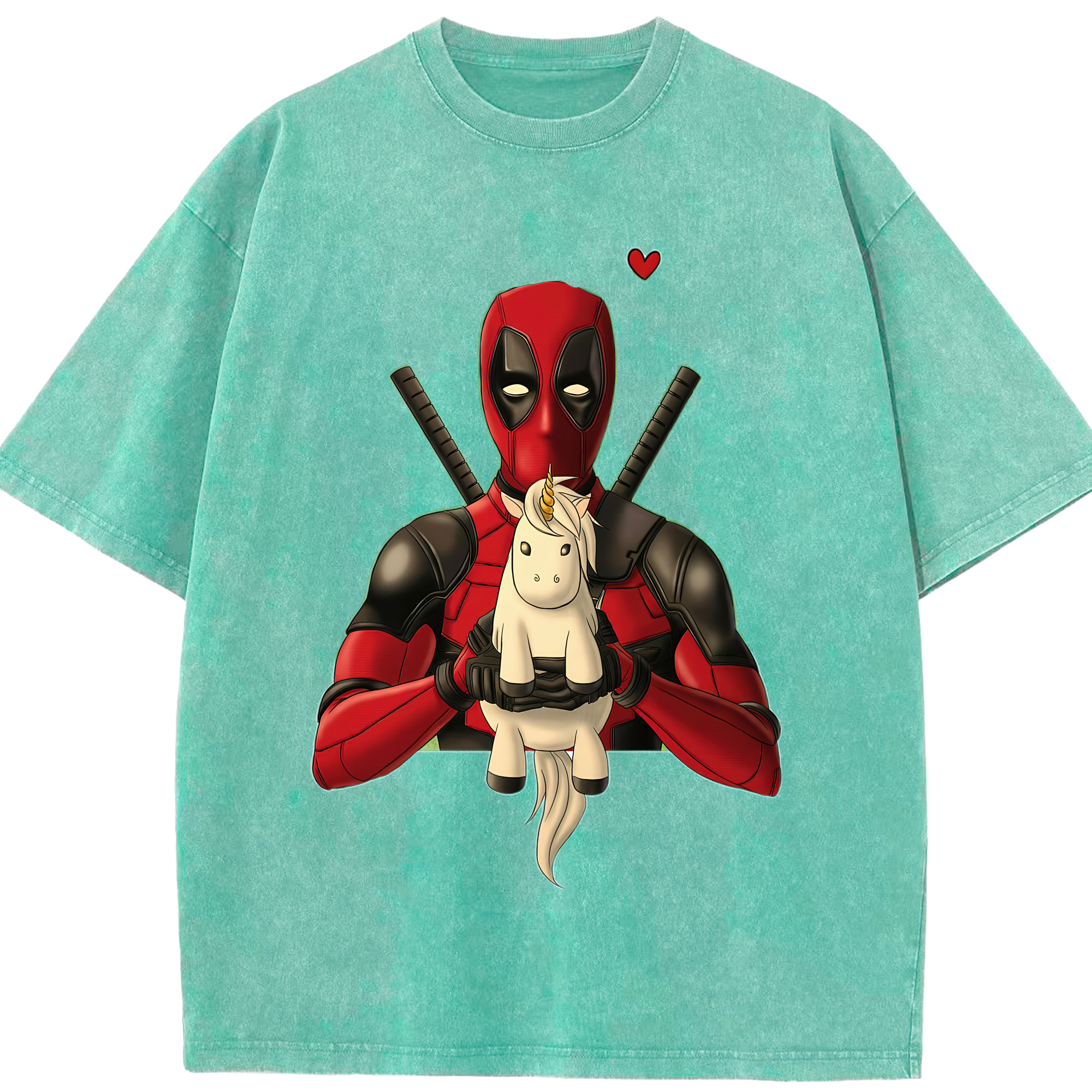 （画像用） Deadpool デッドプール 綿100% ヴィンテージ風 半袖Tシャツ（フロントプリント）